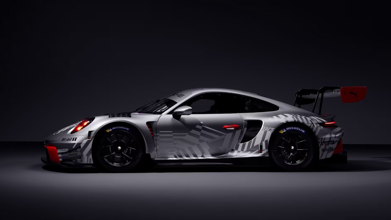Silver and red Porsche 911 GT3 R 2026
